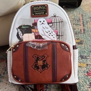 Loungefly Harry Potter White and Brown Backpack with Owl